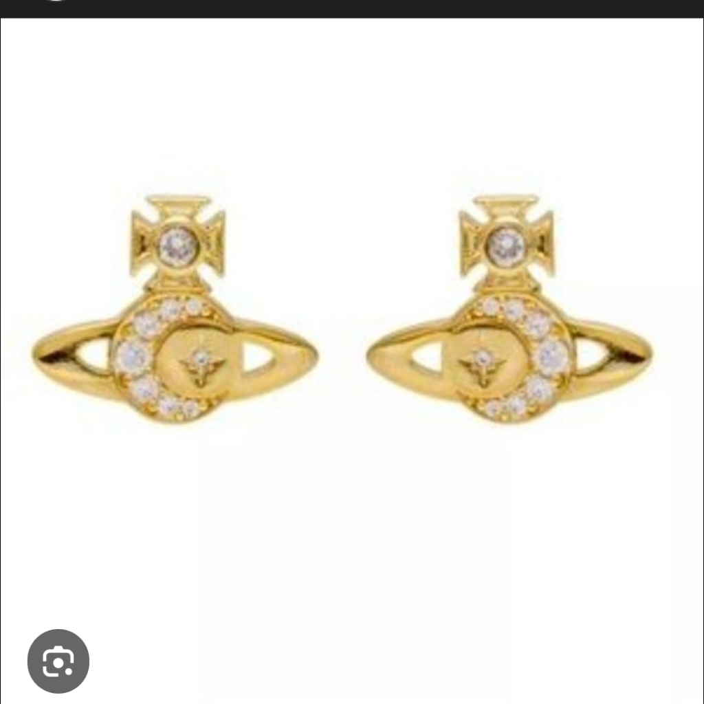 Vivienne Westwood Earrings Pierced Dorina Bas Relief Gold 125$